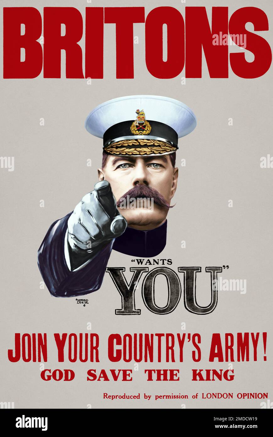 Britons UK classique vintage Kitchener veut que vous iconic Recruiting poster reproduction moderne en couleur Banque D'Images
