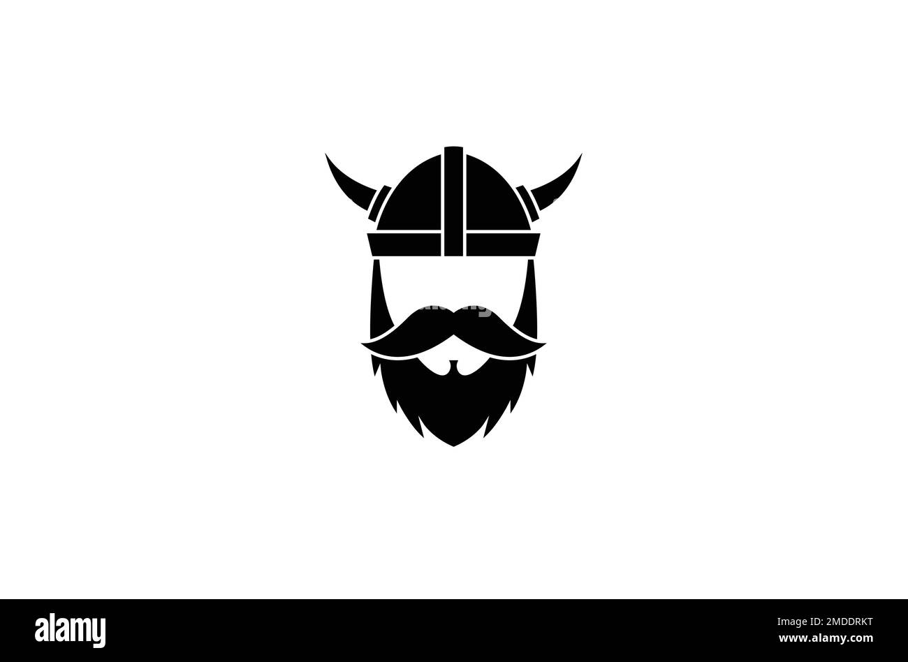 Illustration du vecteur du logo de la tête de casque Viking créative Illustration de Vecteur