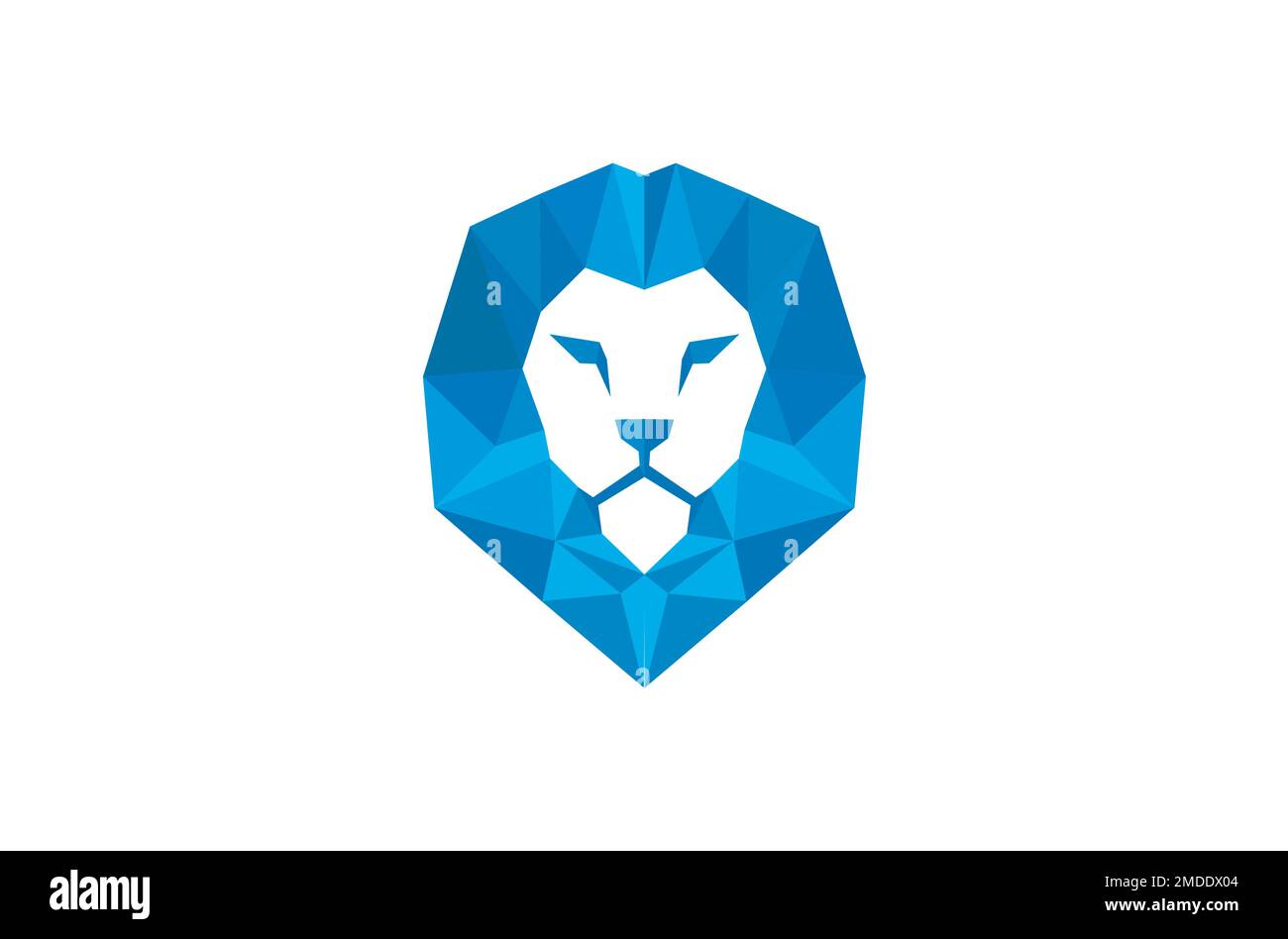 Illustration de l'icône du symbole vectoriel du logo Gemstone de Lion Head Illustration de Vecteur