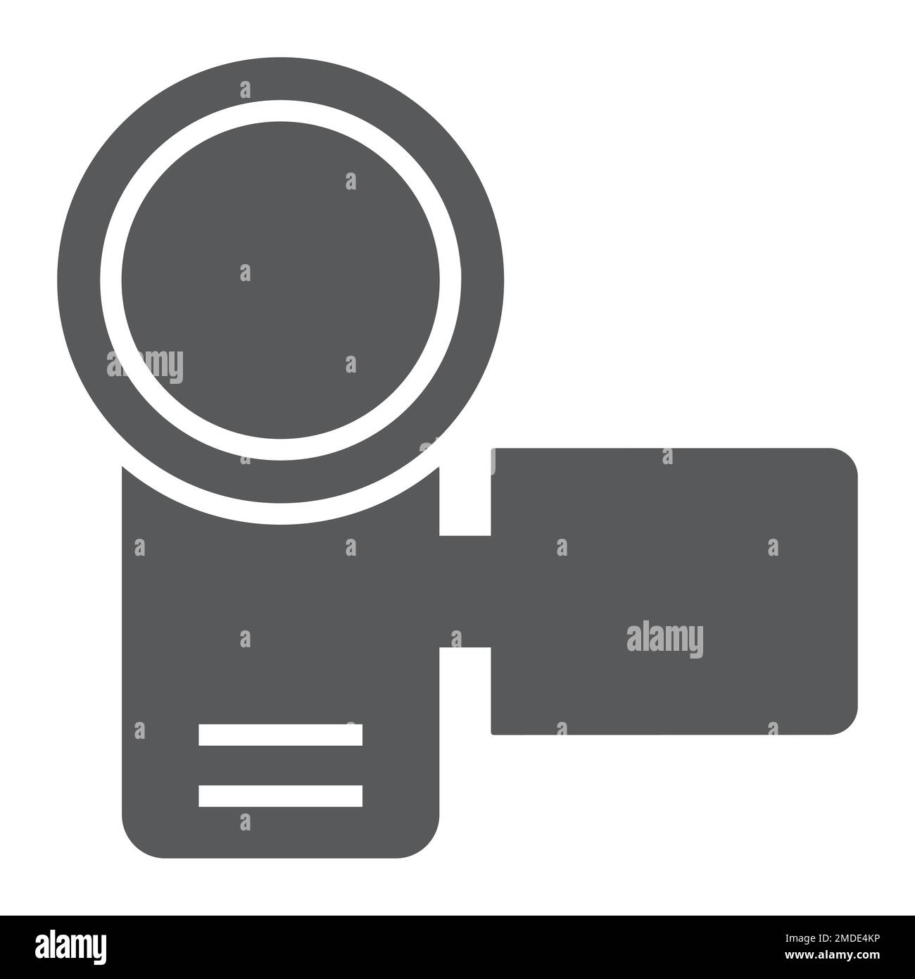 Icône de glyphe de caméra vidéo, électronique et périphérique, signe de caméscope, graphiques vectoriels, un motif Uni sur un fond blanc, eps 10. Illustration de Vecteur