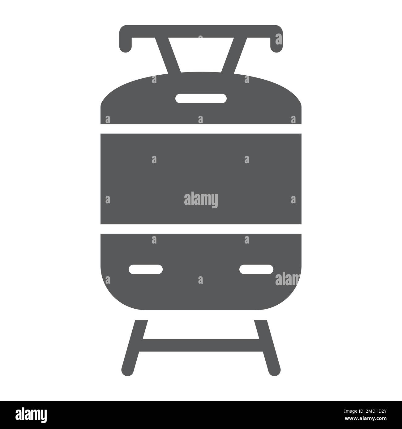 Icône de glyphe de tram, chemin de fer et de voyage, signe de train de ville, graphiques vectoriels, un motif solide sur un fond blanc, eps 10. Illustration de Vecteur
