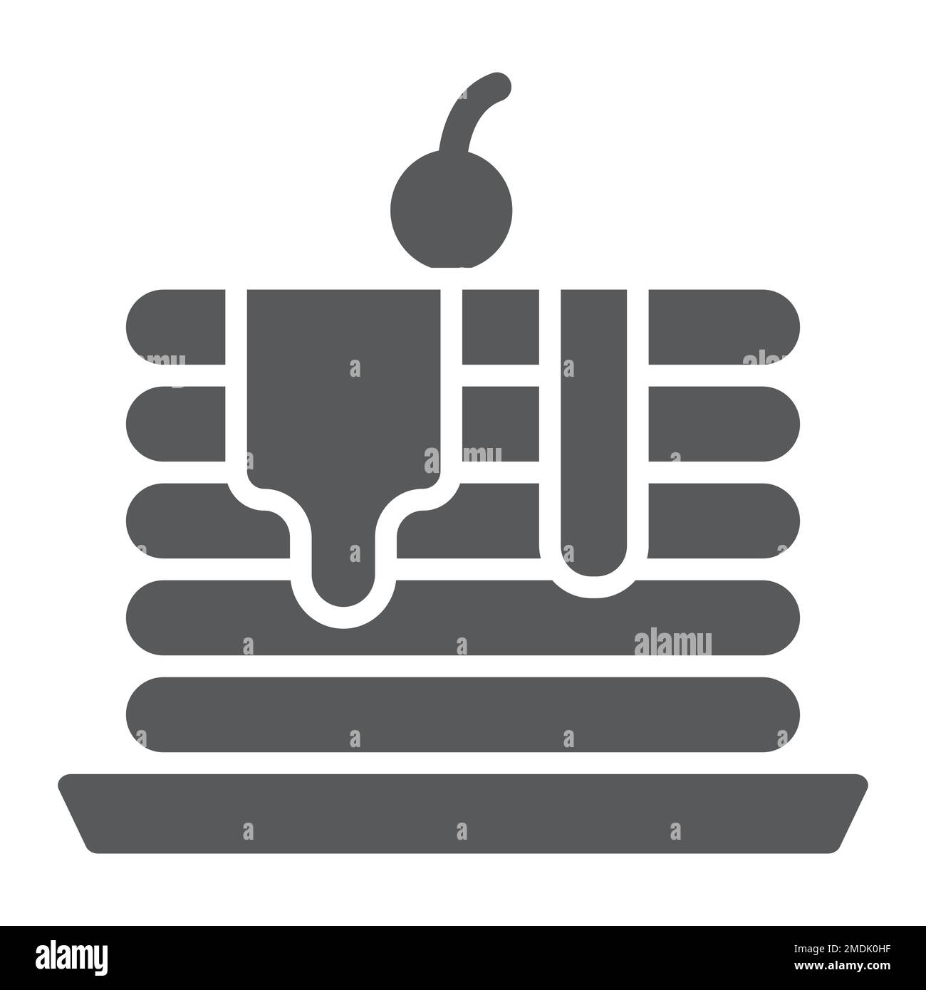 Crêpes glyphe icône, pâtisserie et nourriture, crepe signe, graphiques vectoriels, un motif Uni sur un fond blanc, eps 10. Illustration de Vecteur