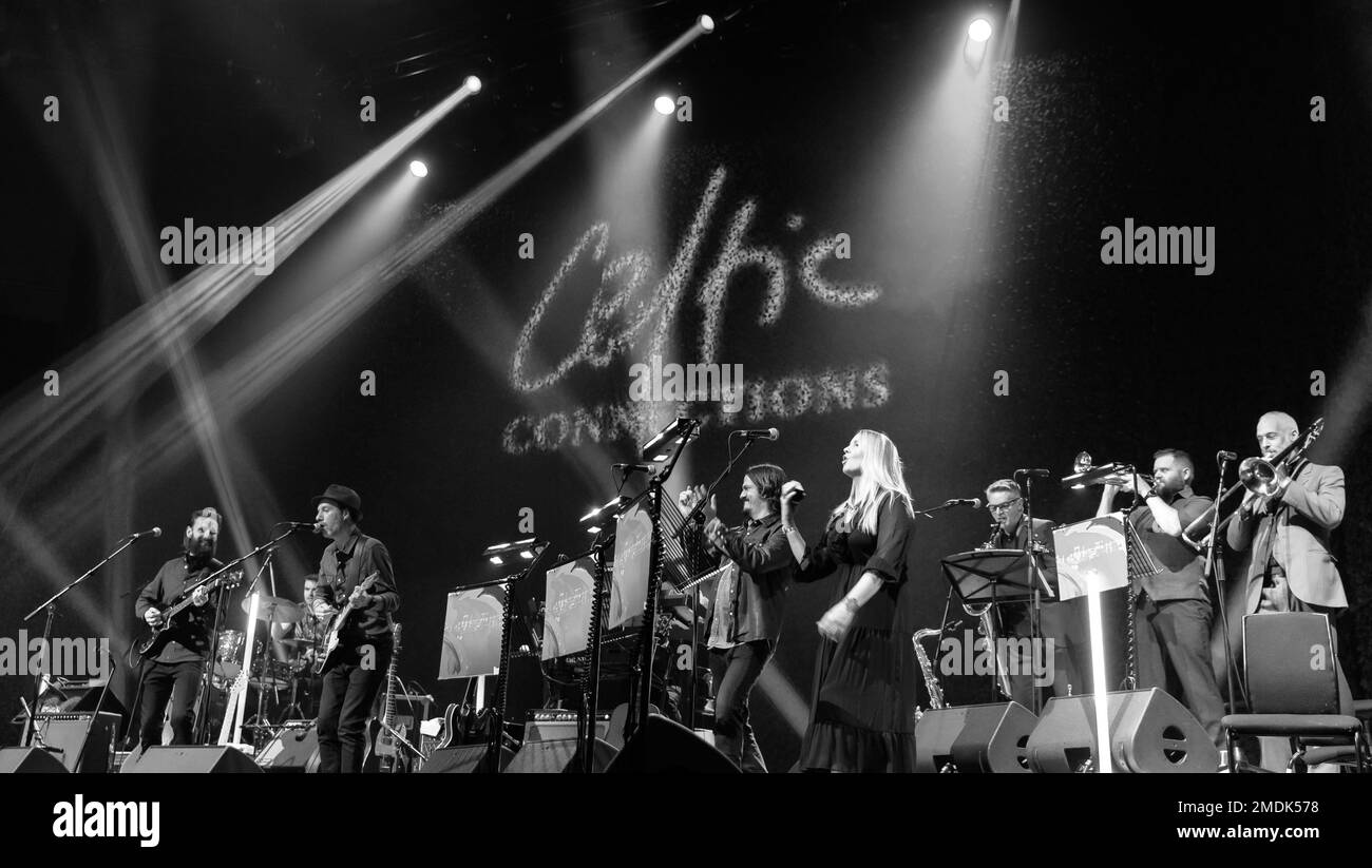 Glasgow, Écosse, le 22nd janvier 2023. Roaming Roots Reue 10th Anniversary at the 2023 Celtic Connections. Banque D'Images