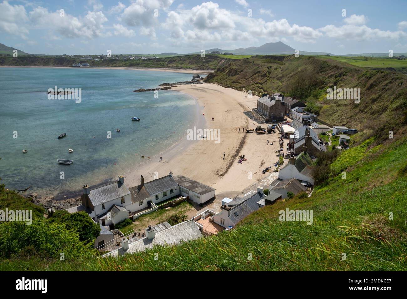 Le village de Porthdinllaen près de Morfa Nefyn sur la péninsule de Lleyn, au nord du pays de Galles. Une destination touristique populaire. Banque D'Images