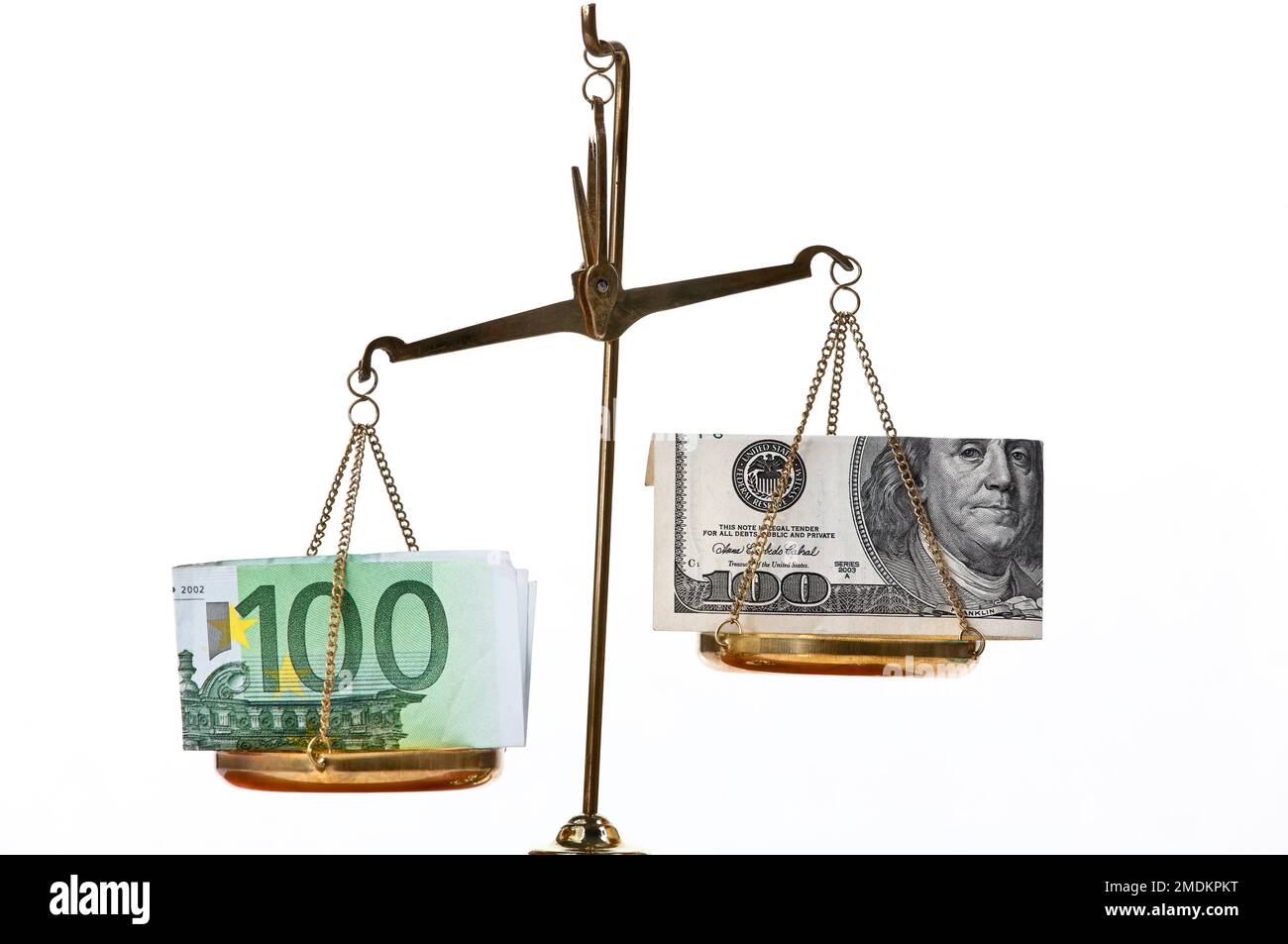 100 dollars et 100 billets en euros Banque de photographies et d’images ...