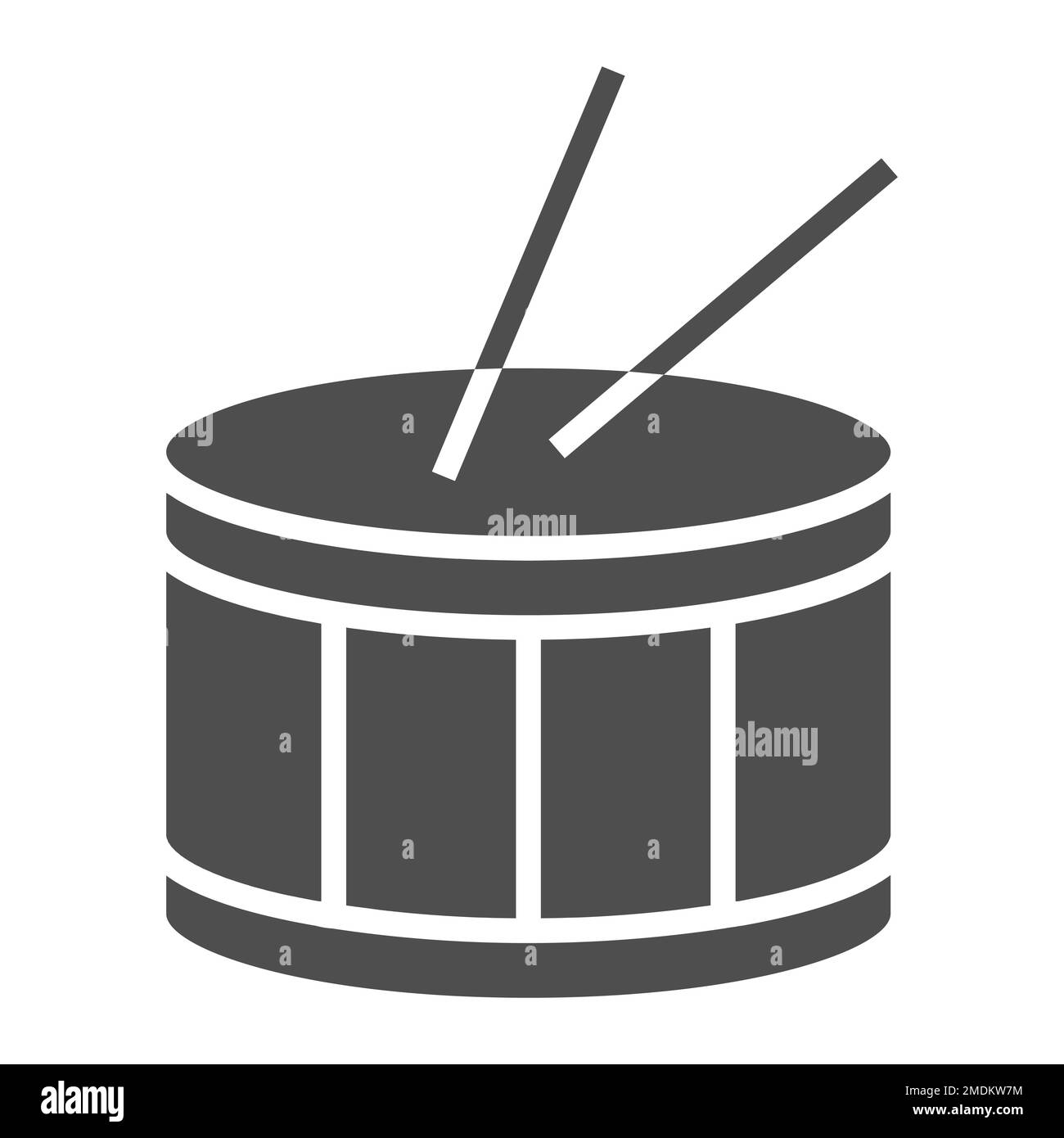 Icône de glyphe de tambour, musique et battement, instrument signe, graphiques vectoriels, un motif Uni sur fond blanc, eps 10. Illustration de Vecteur
