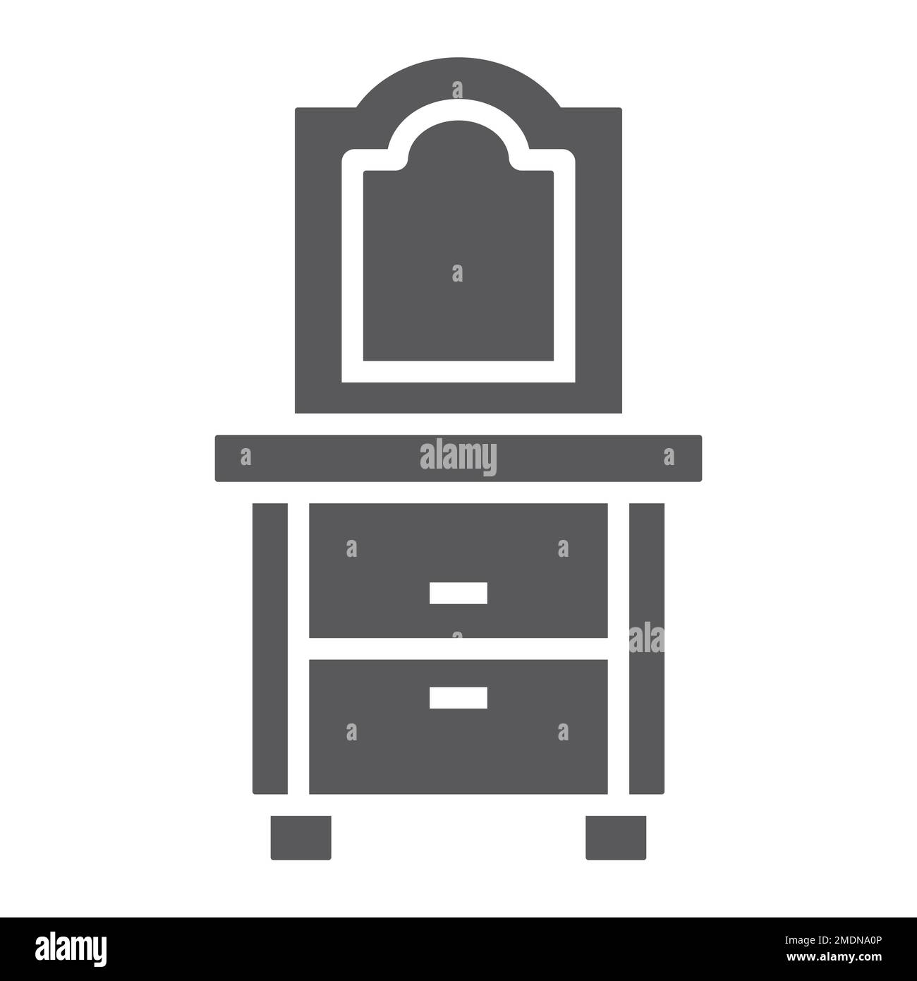 Commode glyphe icône, maison et meubles, panneau d'armoire, graphiques vectoriels, un motif Uni sur un fond blanc, eps 10. Illustration de Vecteur