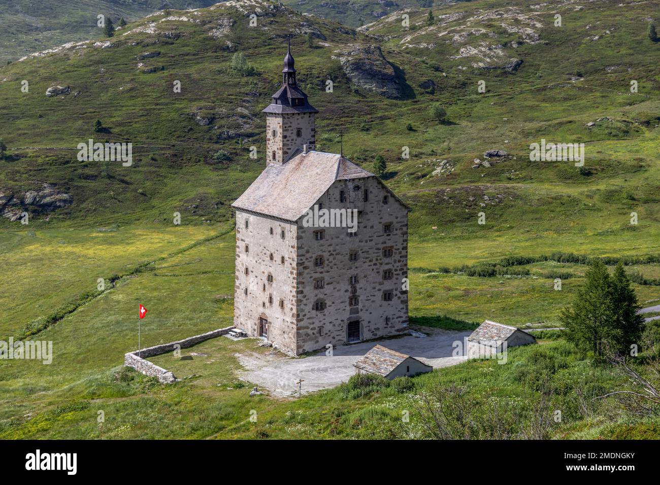 Le Vieux Oépice (Altes Hospiz) au col du Simplon, Suisse Banque D'Images