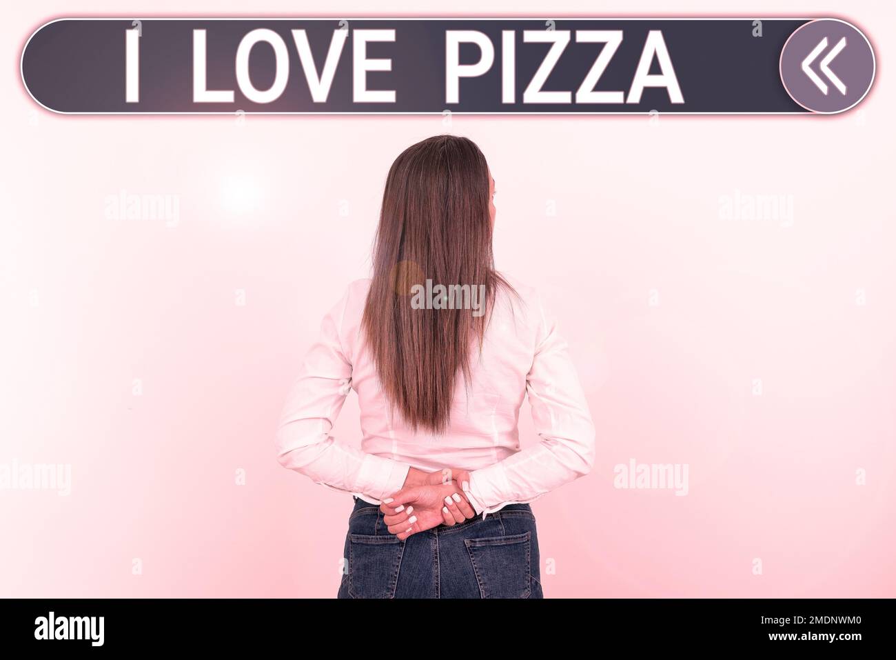 Écriture affichant le texte I Love Pizza. Vue d'ensemble des affaires à aimer beaucoup de nourriture italienne avec fromage jambon pepperoni en tranches Banque D'Images