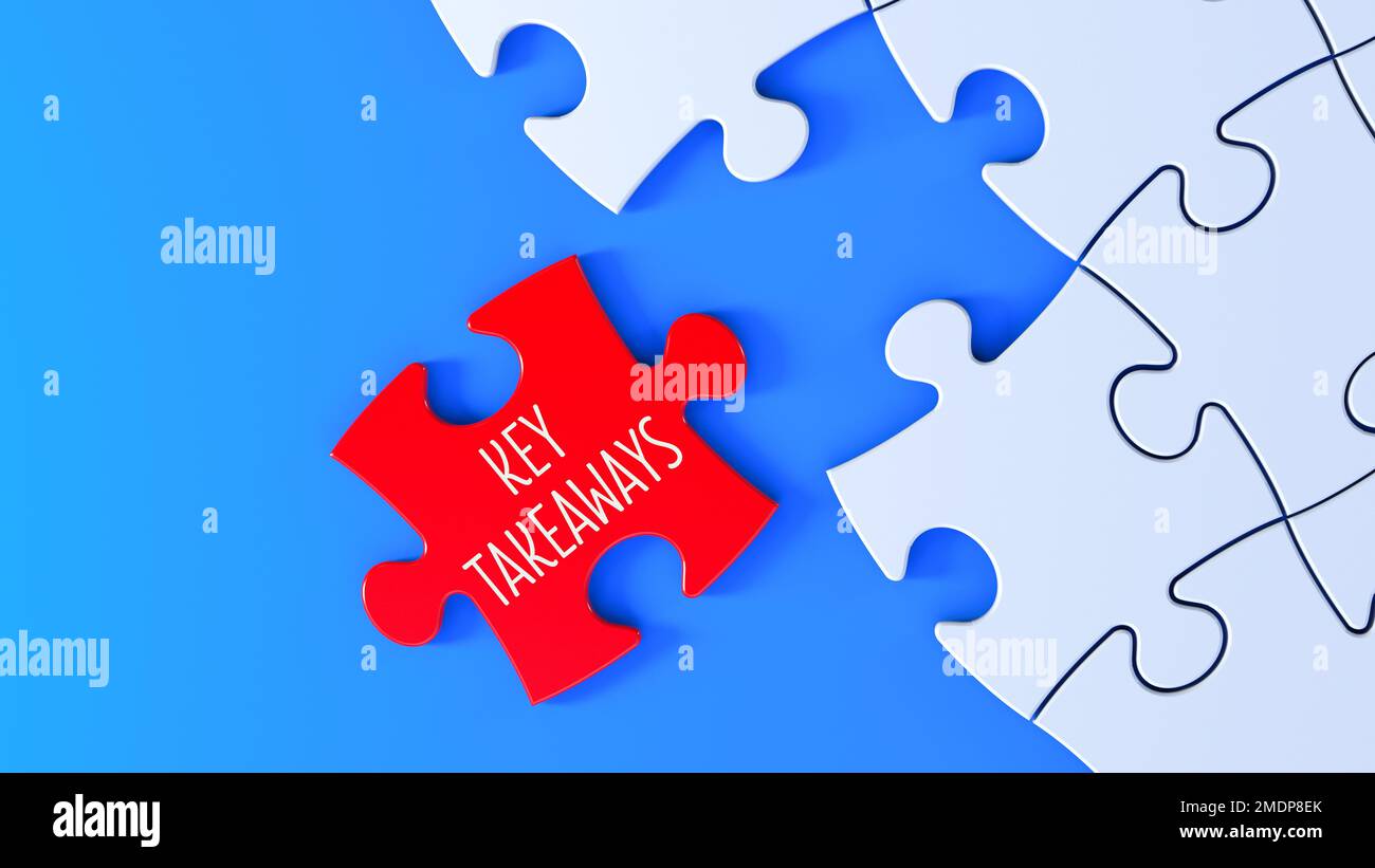 principaux points à retenir Banque D'Images