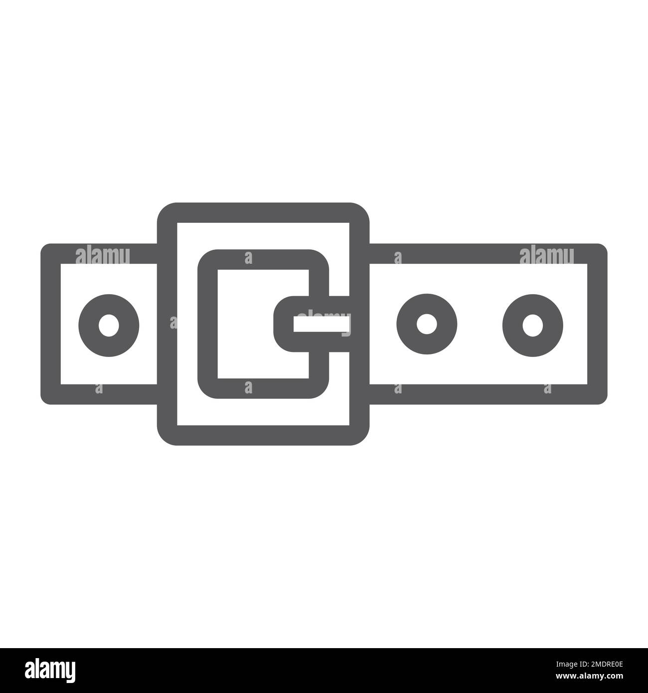 Icône de ceinture, vêtements et mode, signe de sangle, graphiques vectoriels, un motif linéaire sur un fond blanc, eps 10. Illustration de Vecteur