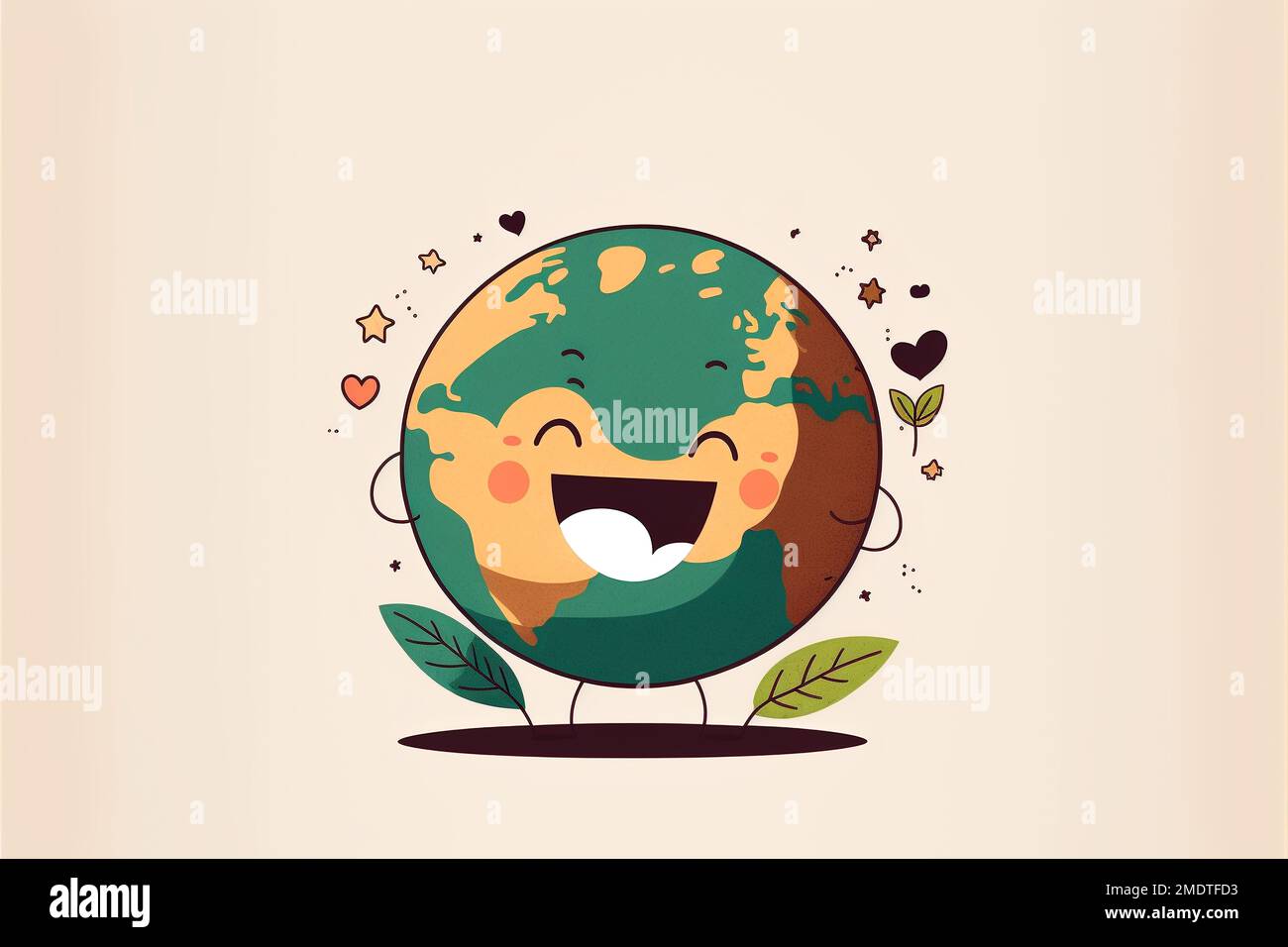 Dessin animé de la planète terre Banque de photographies et d’images à