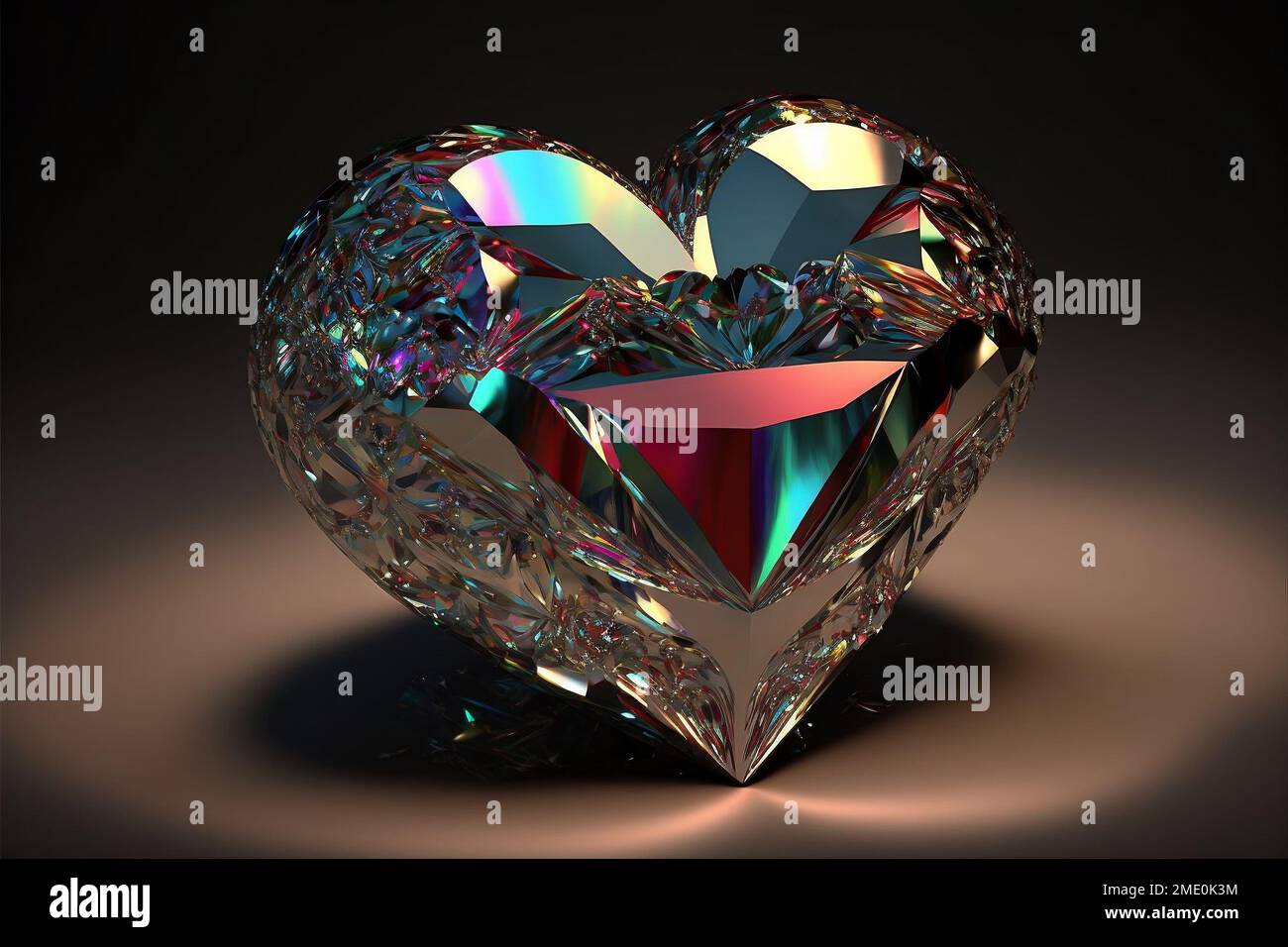 coeur de la saint-valentin diamant, ai génératif, amour bling, forme de  coeur de diamant, concept de jour de valentin Photo Stock - Alamy