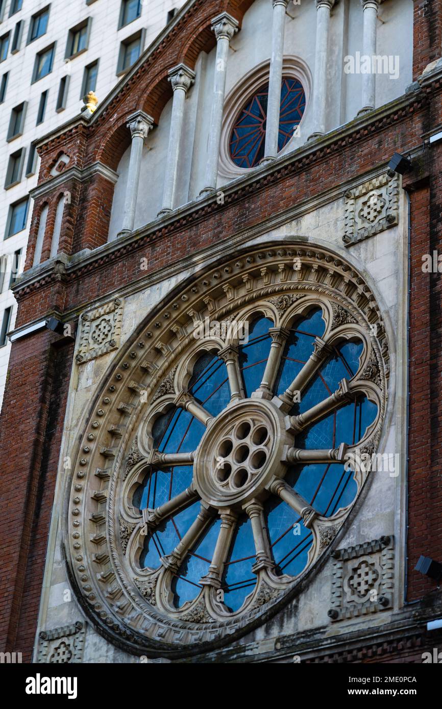 Détail de St. Cathédrale catholique Joseph ou Catedrala SF. Iosif à Bucarest, Roumanie Banque D'Images