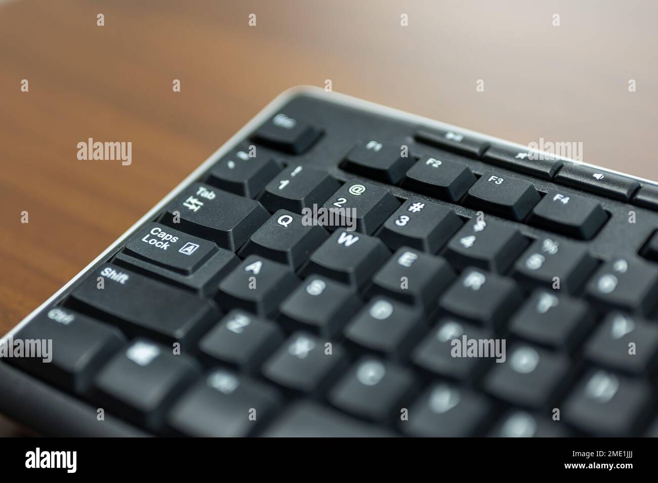 Gros plan d'un clavier axé sur la touche de verrouillage des majuscules  Photo Stock - Alamy