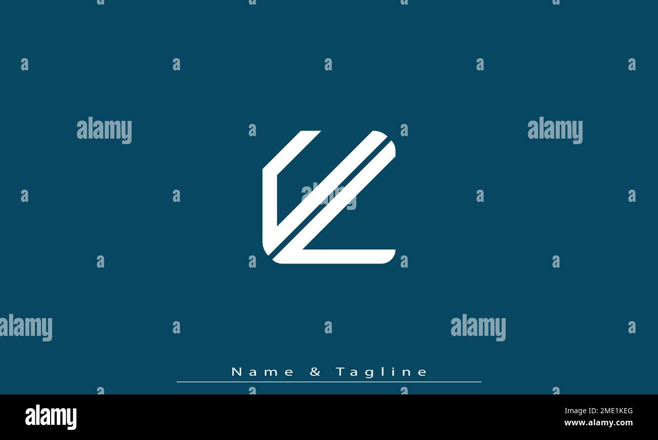 Lettres de l'alphabet initiales Monogram logo UL , LU Illustration de Vecteur