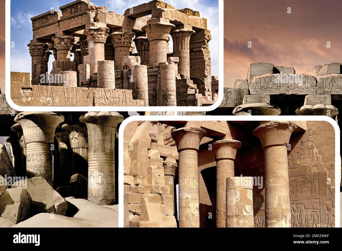 Temple de Sobek et Haroeris, Kom Ombo, Égypte, Afrique du Nord Banque D'Images