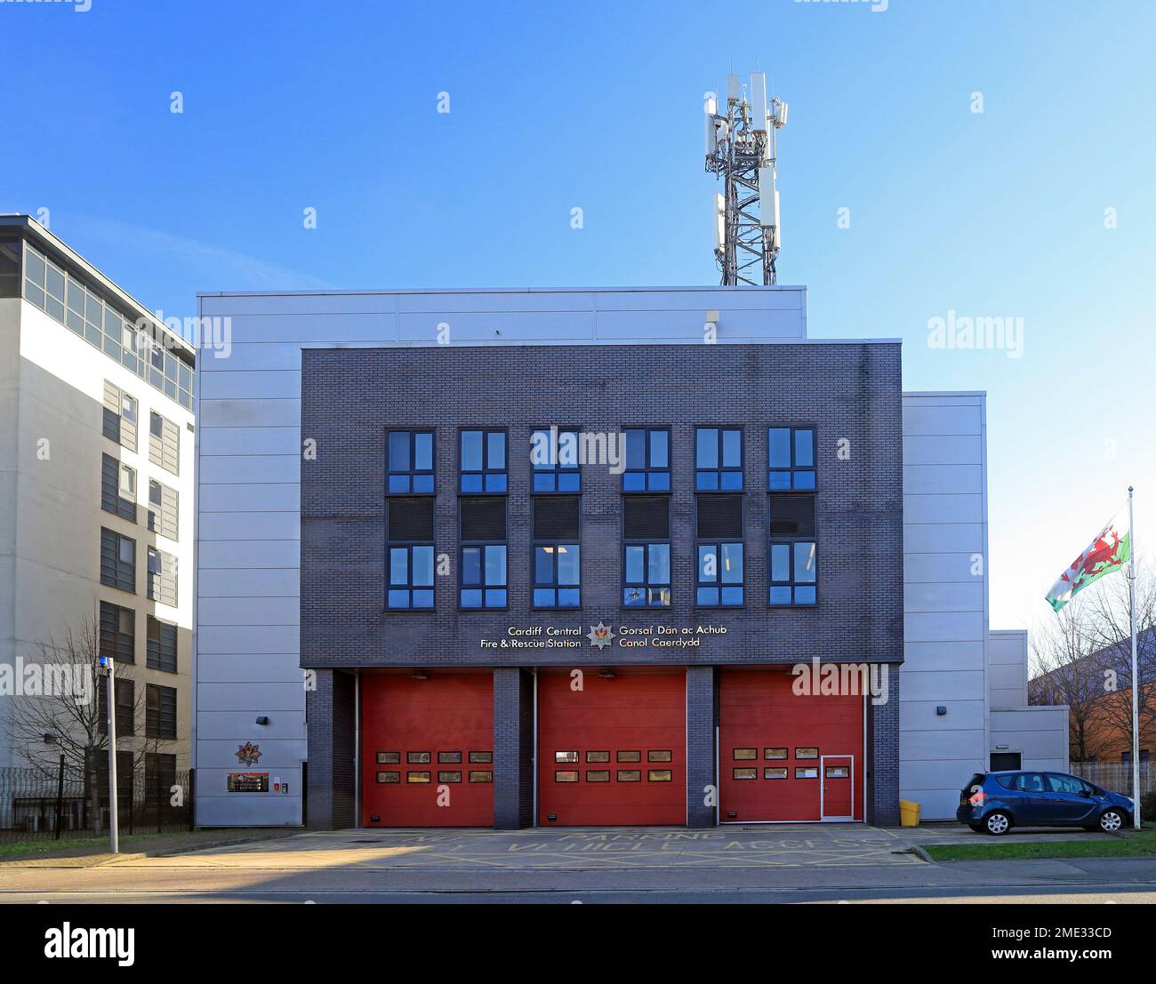 Caserne de pompiers de Cardiff. 2023 Banque D'Images