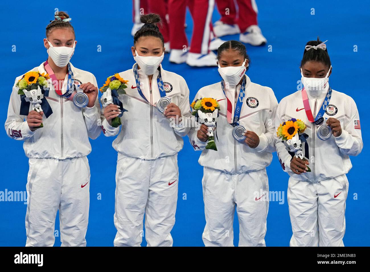 United States' artistic gymnastics women's team members, from left(02)