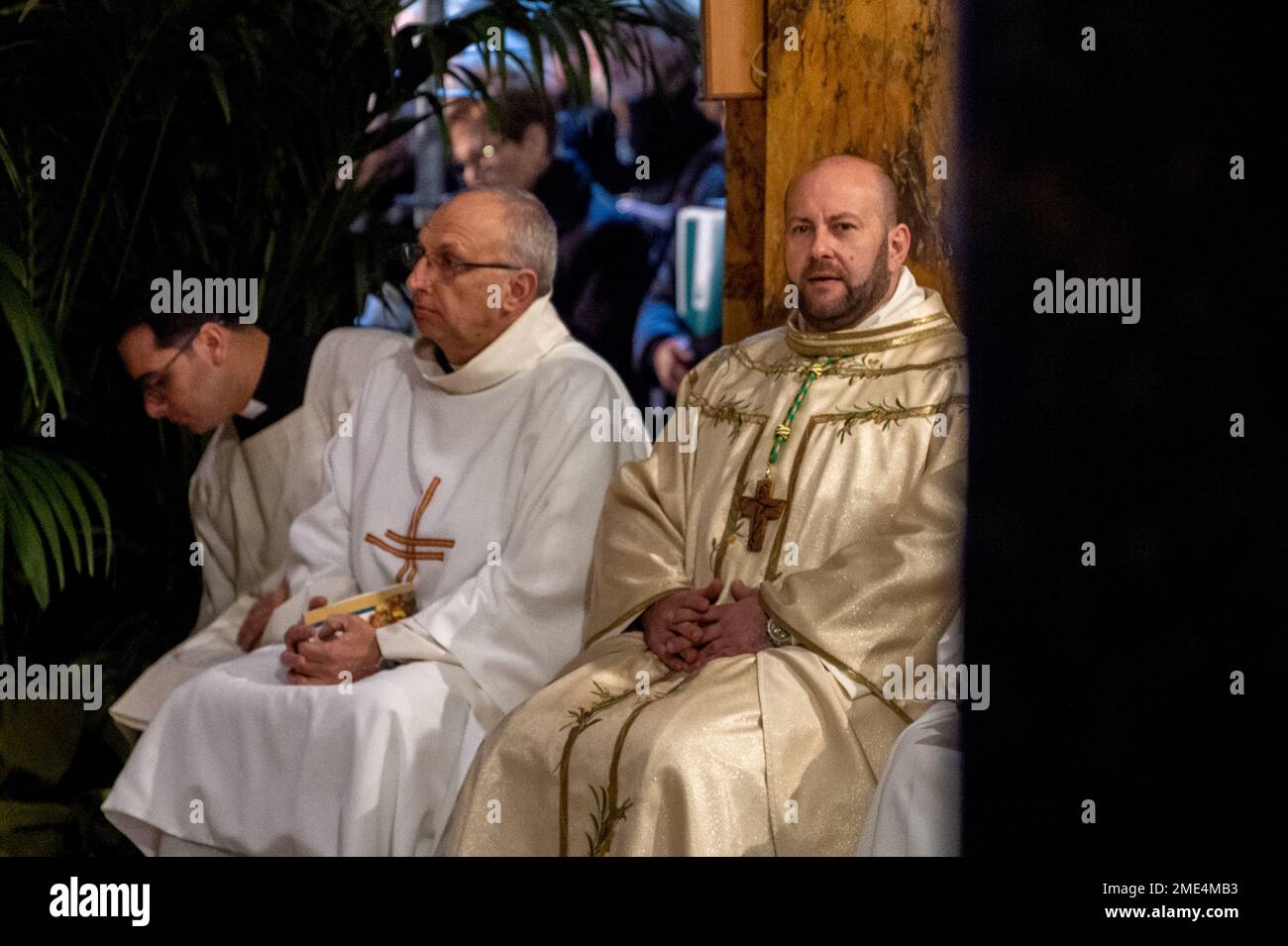 Rieti, Rieti, Italie. 21st janvier 2023. Don Vito Piccinonna est le nouvel évêque de Rieti et le plus jeune en Italie. Son ordination à Rieti, le 21 janvier 2023. (Credit image: © Riccardo Fabi/Pacific Press via ZUMA Press Wire) USAGE ÉDITORIAL SEULEMENT! Non destiné À un usage commercial ! Banque D'Images