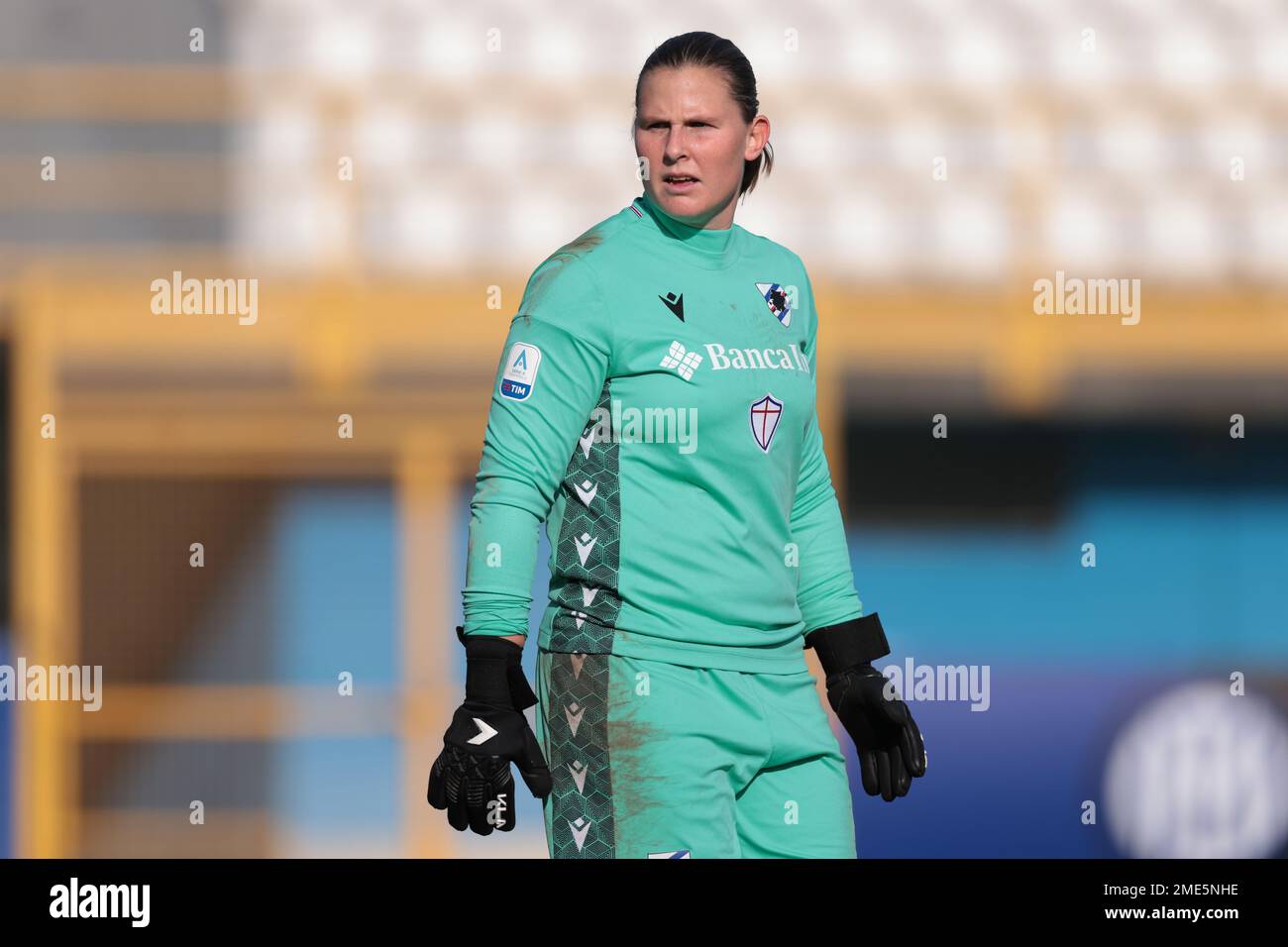 San Giovanni, Italie, 14th janvier 2023. Kirvil Sundsfjord de UC Sampdoria réagit pendant le match de Serie A Femminile au Stadio Ernesto Breda, San Giovanni. Le crédit photo devrait se lire: Jonathan Moscrop / Sportimage Banque D'Images