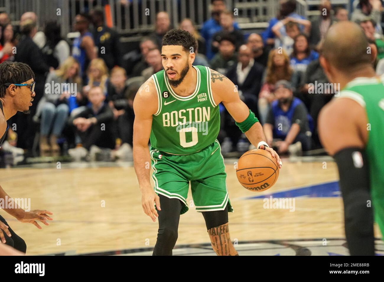Orlando, Floride, États-Unis, 23 janvier 2023, Boston Celtics avance Jayson Tatum #0 pendant la première moitié au centre Amway. (Crédit photo: Marty Jean-Louis) crédit: Marty Jean-Louis/Alamy Live News Banque D'Images
