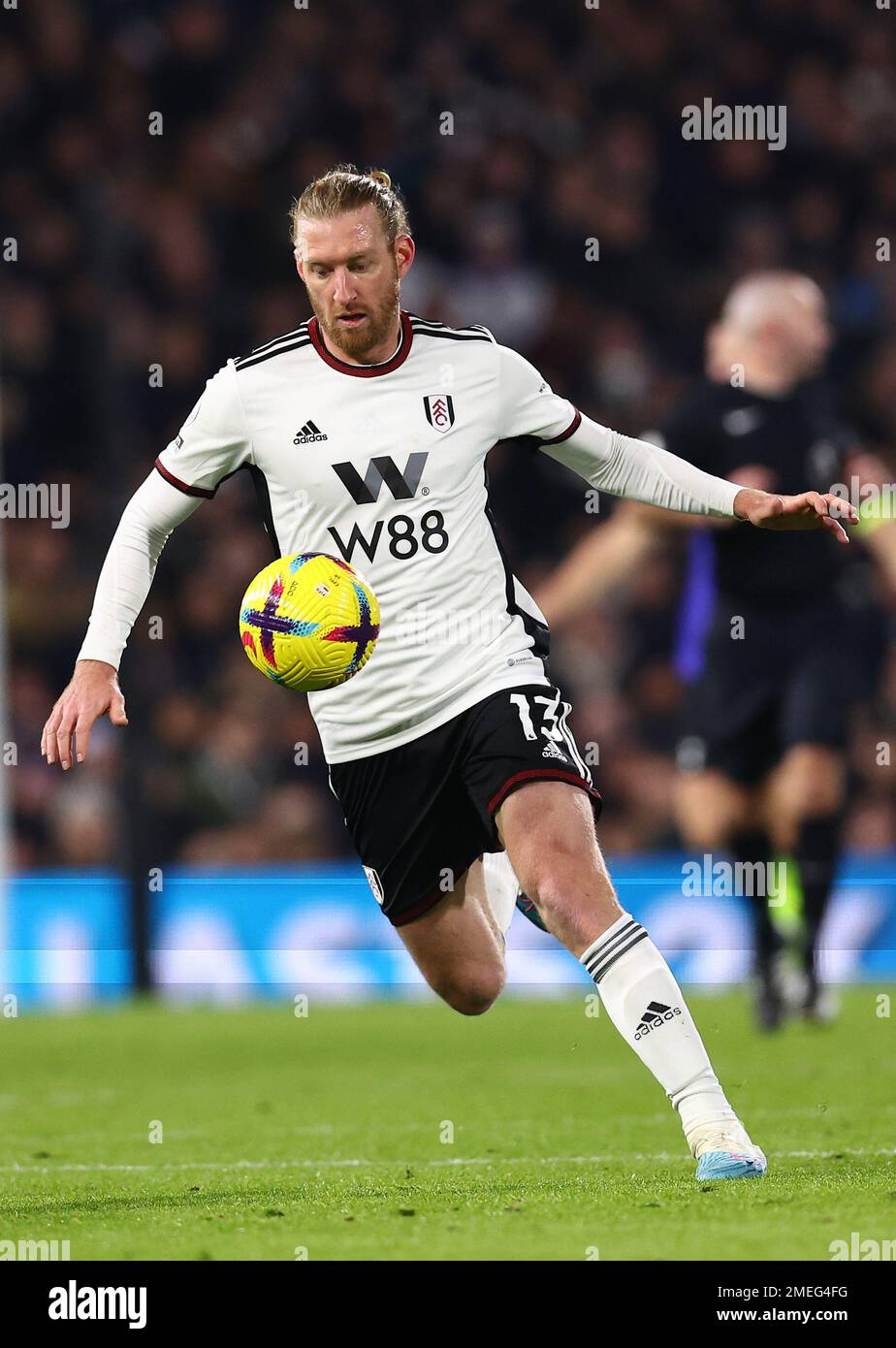 Londres, Royaume-Uni. 23rd janvier 2023. Tim Ream de Fulham pendant le match de la Premier League à Craven Cottage, Londres. Le crédit photo devrait se lire: David Klein/Sportimage crédit: Sportimage/Alay Live News Banque D'Images