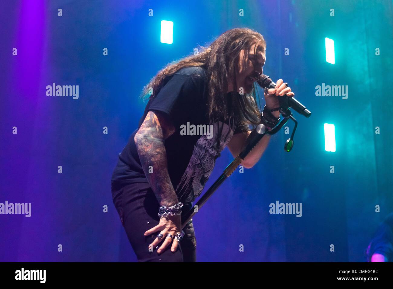 Naples, Salerne, Italie. 23rd janvier 2023. James Labrie de Dream Theatre se produit lors de la ''Top of the World Tour'' en direct à Palapartenope sur 23 janvier 2023 à Naples, Italie (Credit image: © Francesco Luciano/ZUMA Press Wire) USAGE ÉDITORIAL UNIQUEMENT ! Non destiné À un usage commercial ! Crédit : ZUMA Press, Inc./Alay Live News Banque D'Images