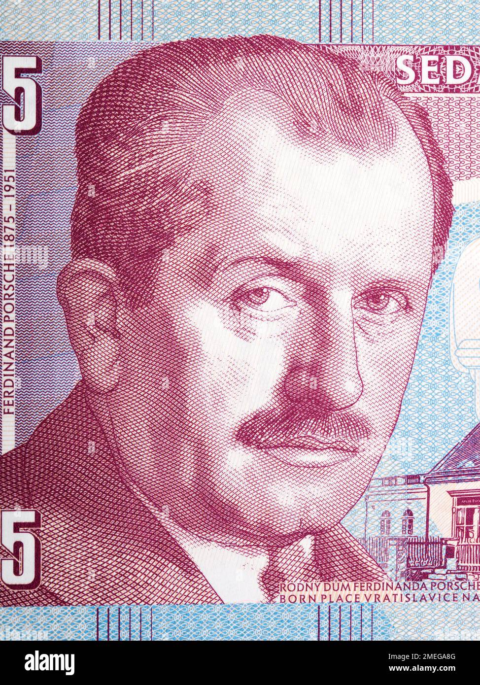 Ferdinand Porsche un portrait de gros plan de l'argent Banque D'Images