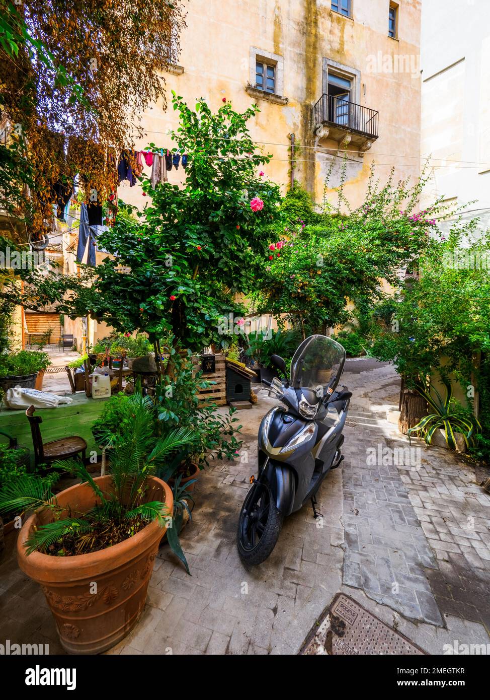 La vieille ville de Syracuse dans l'île d'Ortigia - Sicile, Italie Banque D'Images
