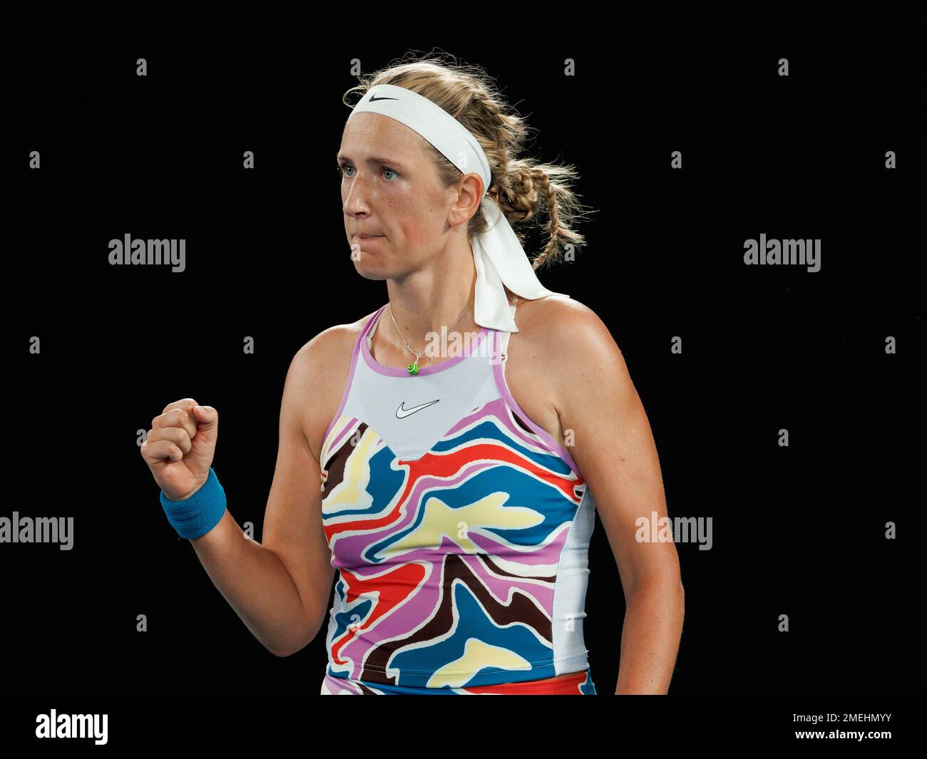 Melbourne, Australie. 24th janvier 2023. Melbourne Park 24/1/2023. Victoria AZARENKA (BLR) en action pendant les quarts de finale de l'Open d'Australie de 2023. Corleve/Alay Live News crédit: Corleve/Alay Live News Banque D'Images