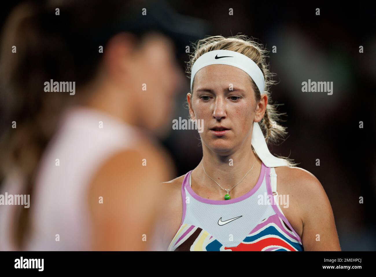 Melbourne, Australie. 24th janvier 2023. Melbourne Park 24/1/2023. Victoria AZARENKA (BLR) en action pendant les quarts de finale de l'Open d'Australie de 2023. Corleve/Alay Live News crédit: Corleve/Alay Live News Banque D'Images