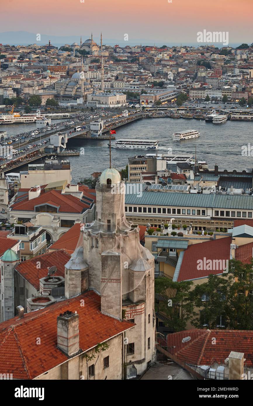 Mosquées et détroit de bosporus à Istanbul. Empire ottoman. Turquie Banque D'Images