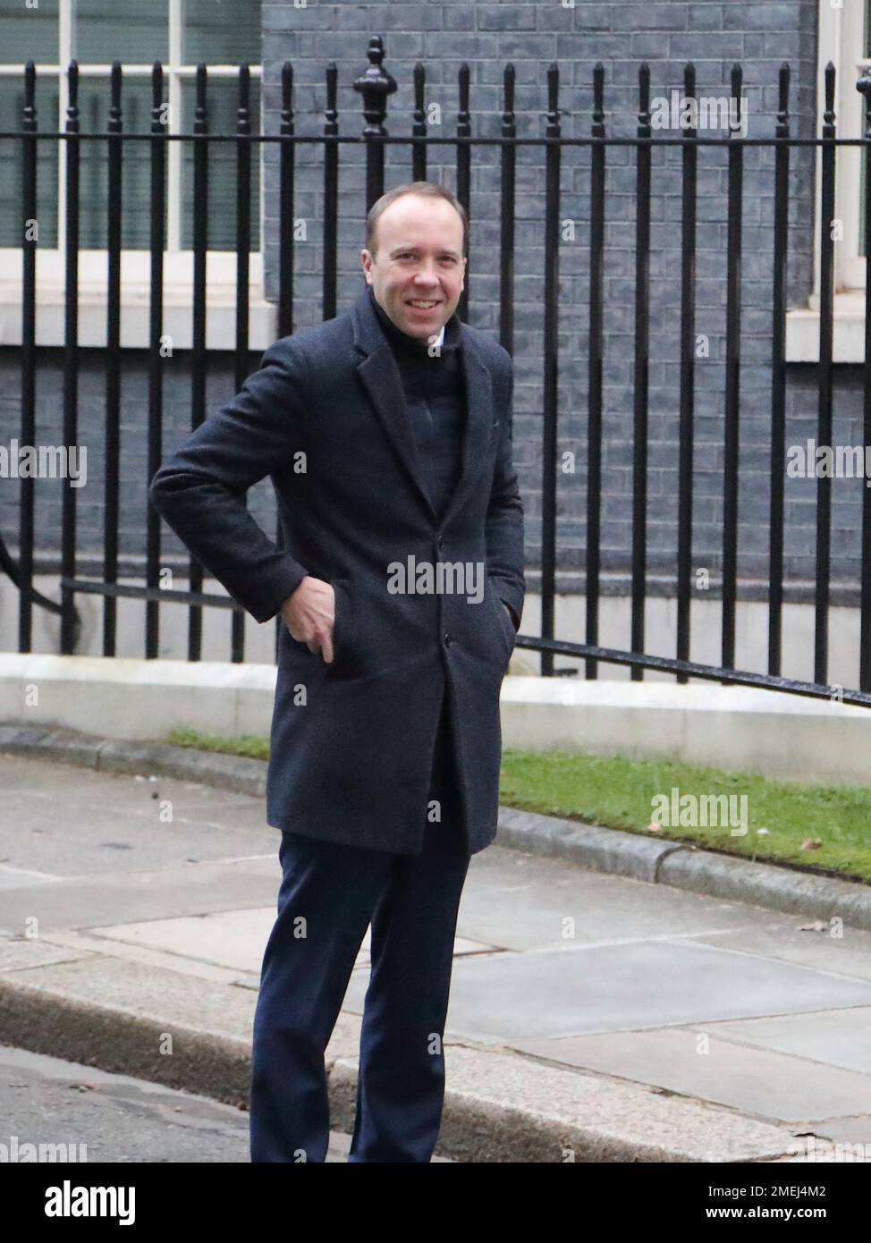 Downing Street, Londres, Royaume-Uni. 24th janvier 2023. Matt Hancock, député de West Suffolk, quitte le 10 Downing Street après une réunion. Credit: Uwe Deffner/Alay Live News Banque D'Images