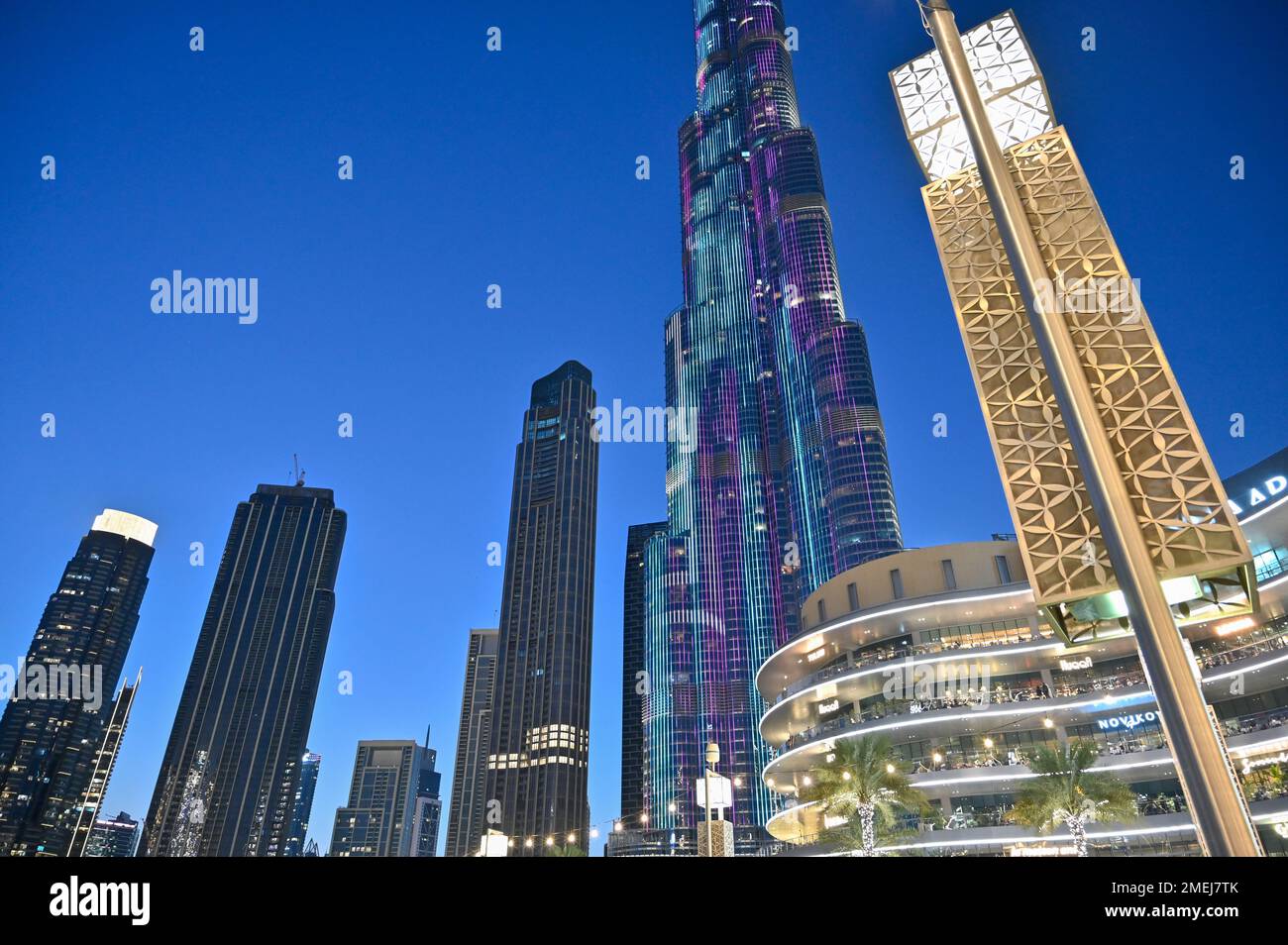 Dubaï, Burj Khalifa, Émirats arabes Unis Banque D'Images