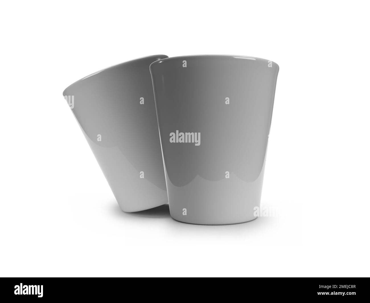 Gobelet 3D Illustration maquette scène sur fond isolé Banque D'Images