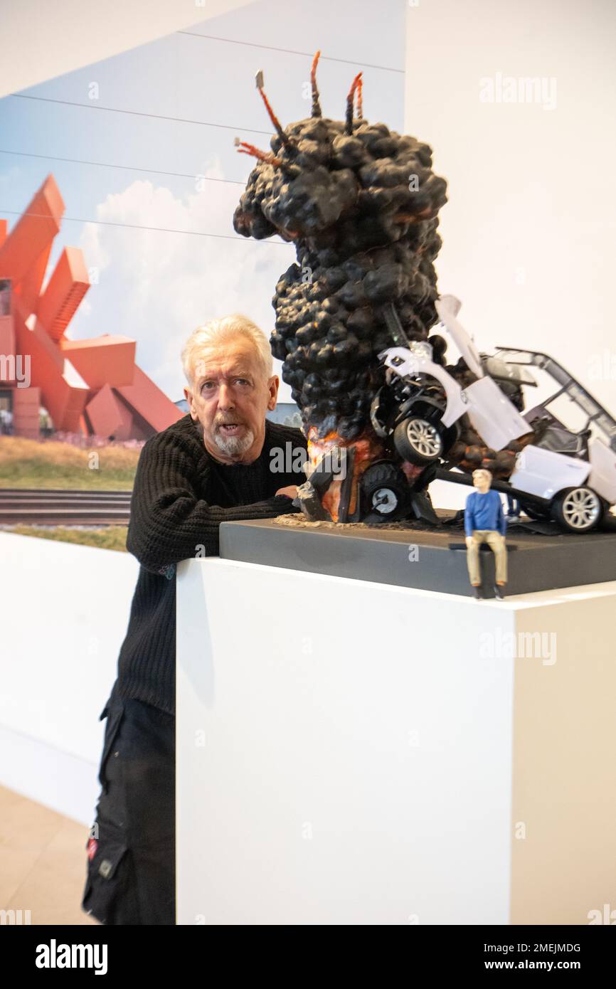Londres, Royaume-Uni. 24th janvier 2023. David Mach revient à Londres pour présenter des pièces monumentales dans son exposition Heavy Metal, exposée avec Pangolin London jusqu'au 25th mars 2023 crédit: Ian Davidson/Alay Live News Banque D'Images