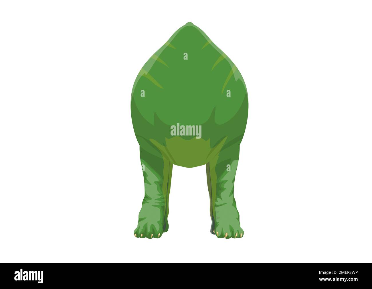 Illustration du dos du tricératop Banque D'Images