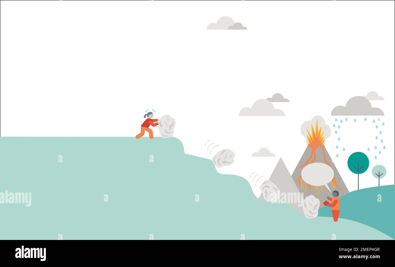 le rolling descend une colline Banque D'Images