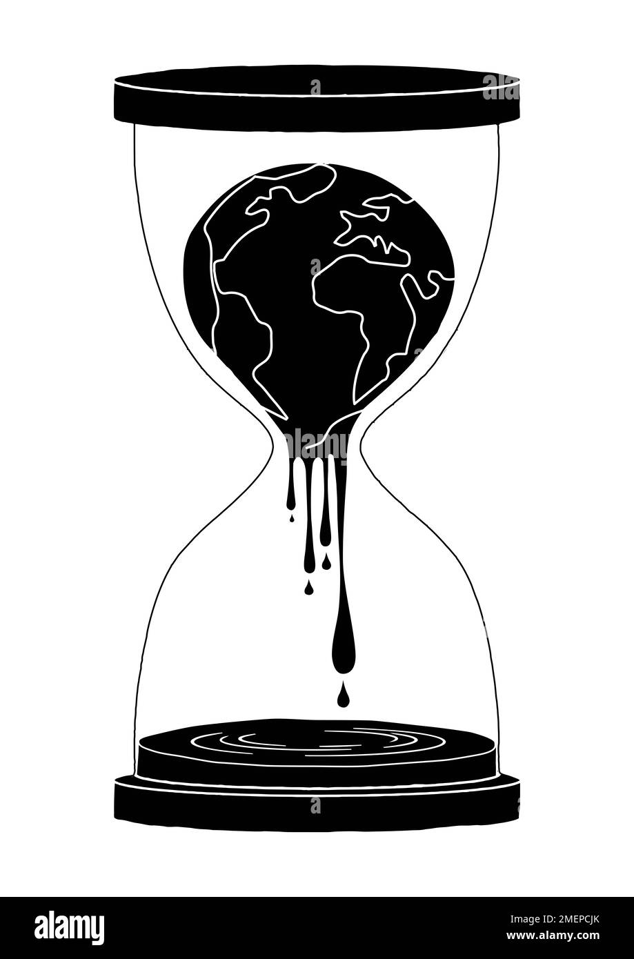 La hausse des températures entraîne des changements climatiques et affecte la terre Banque D'Images