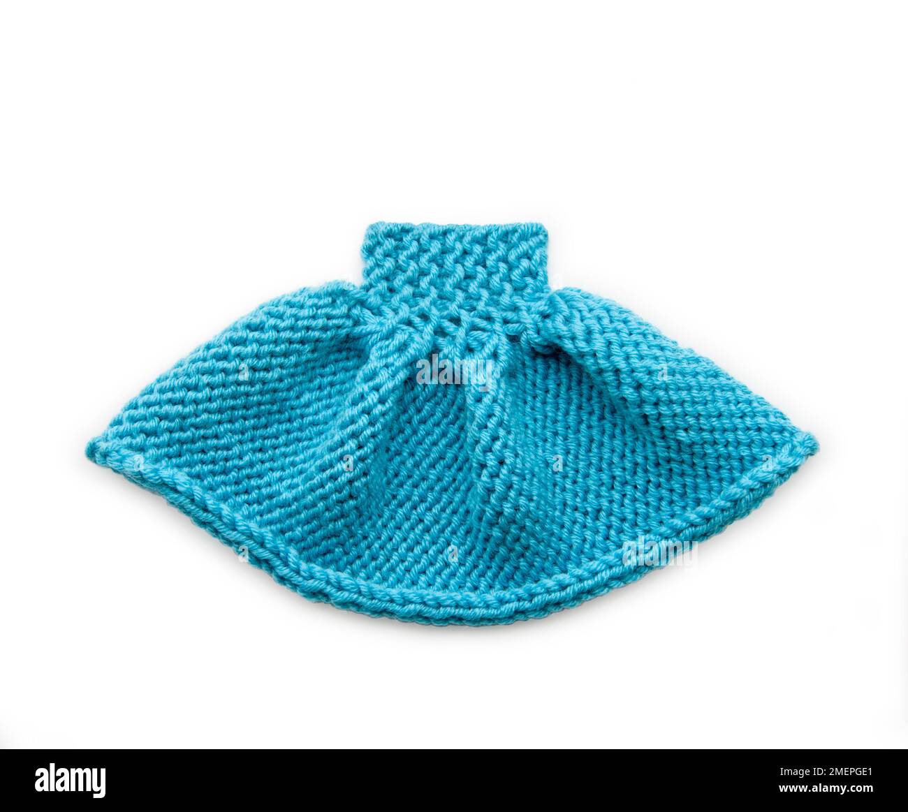 Exemple d'arête de rangée courte pour le tricotage Banque D'Images