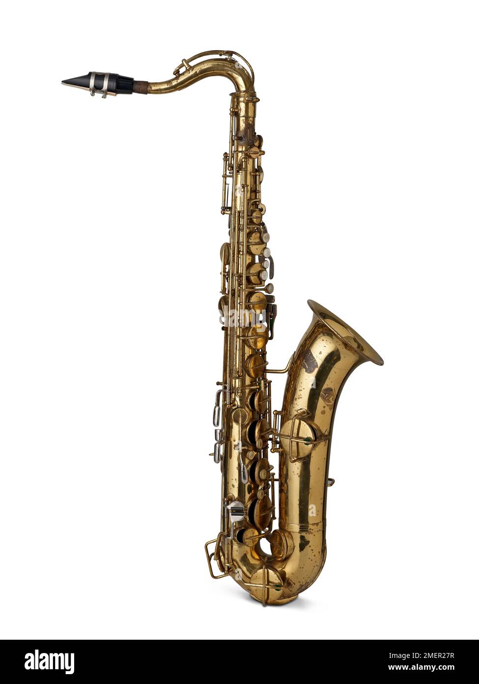 b saxophone ténor plat, marqué Lewin Bros Londres, mais probablement fabriqué par Martin, USA, vers 1925 Banque D'Images