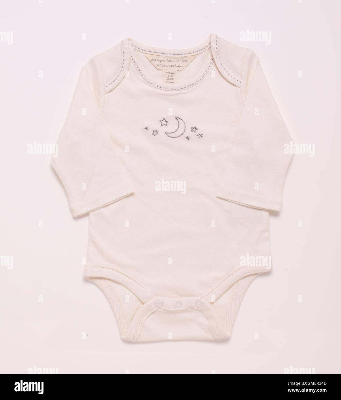 Gilet de bébé avec motif lune et étoile Banque D'Images