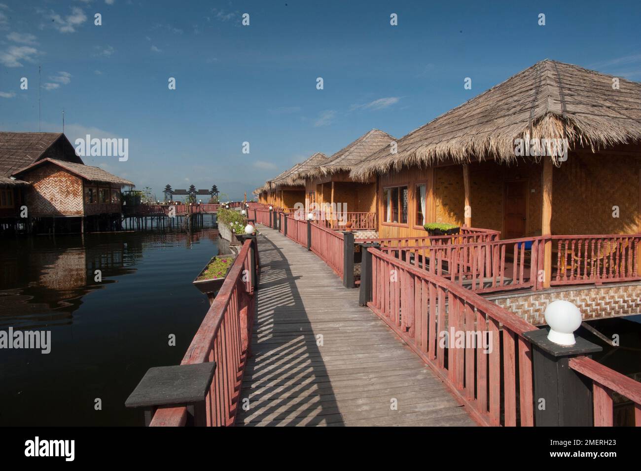 Myanmar, Birmanie orientale, lac Inle, Inle Resort Banque D'Images