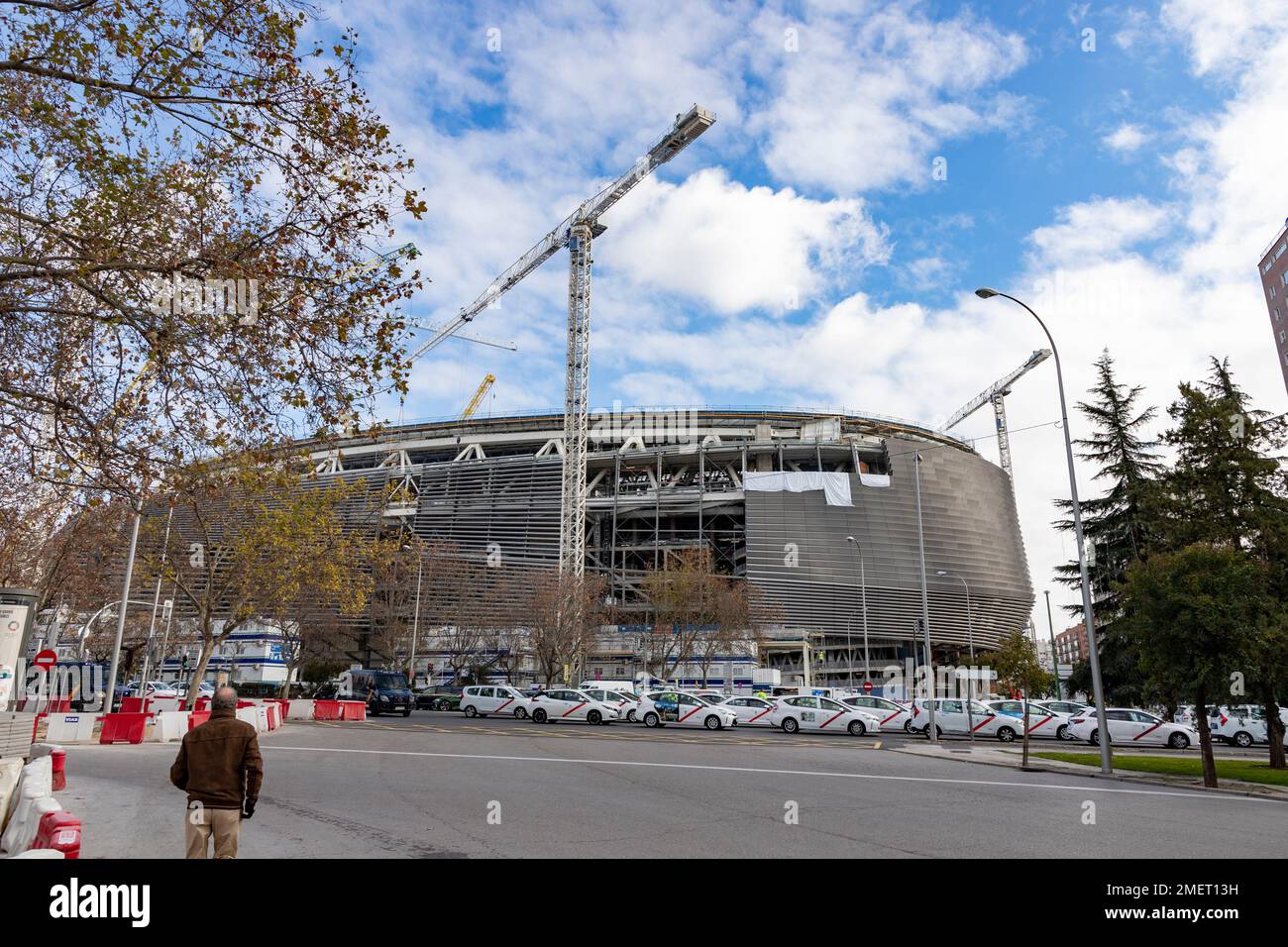 Santiago Bernabeu. Extérieur du stade Santiago Bernabéu en travaux
