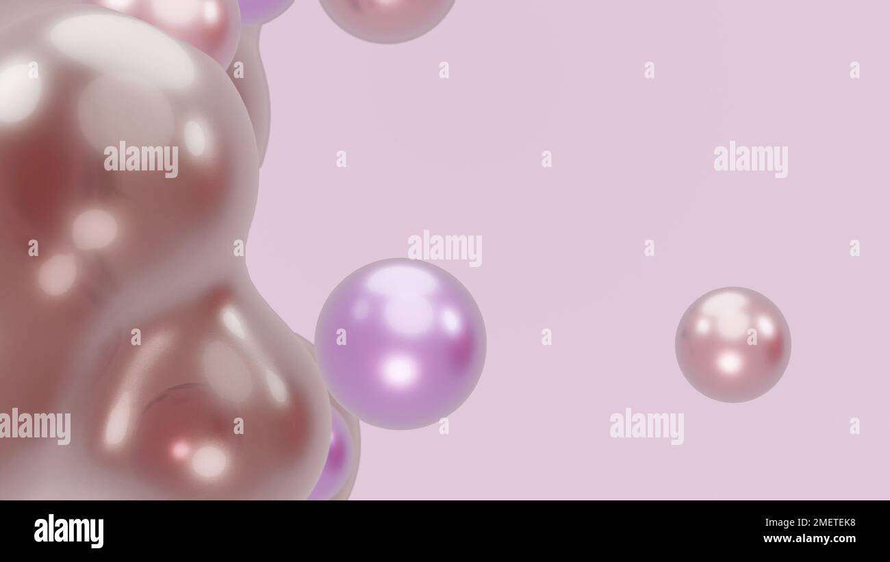 3D rendu animation motion design présentation fond d'écran métasphère. Rose violet abstrait méta sphère forme liquide déformation mobile Banque D'Images 3D rendu animation motion design présentation fond d'écran métasphère. Rose violet abstrait méta sphère forme liquide déformation mobile Banque D'Images