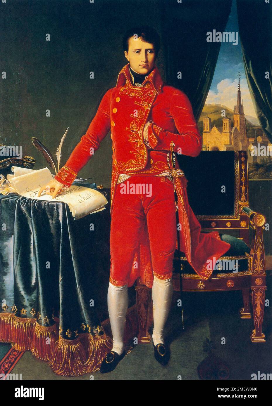 Napoléon Bonaparte Premier Consul, peinture par Jean Auguste Dominique Ingres (1804) Banque D'Images