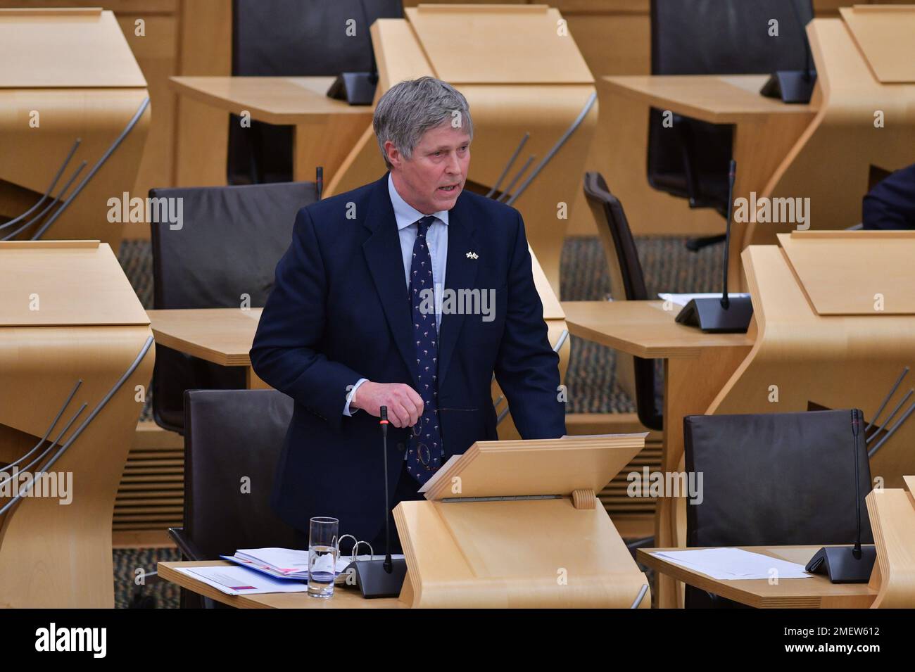 Edimbourg Ecosse, Royaume-Uni 24 janvier 2023 Edward Mountain au Parlement écossais. credit sst/alamy nouvelles en direct Banque D'Images