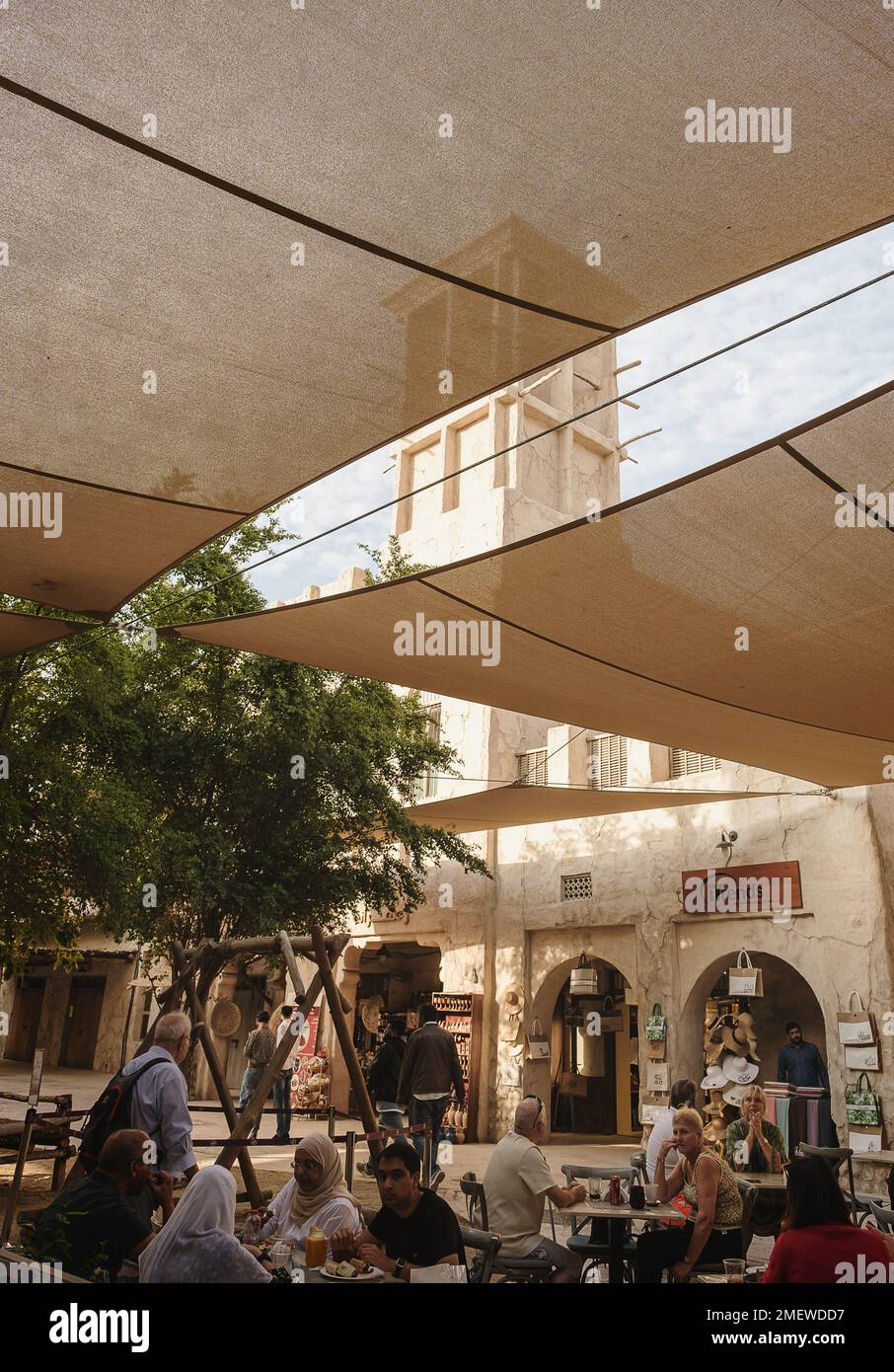 Al seef à Dubai Creek, Émirats Arabes Unis Banque D'Images