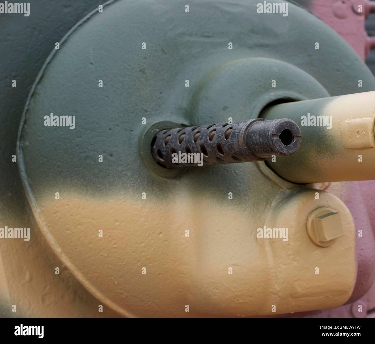 Réservoir Stuart M3A1, mitrailleuse coaxiale (Browning M1919A4 .30-cal) Banque D'Images